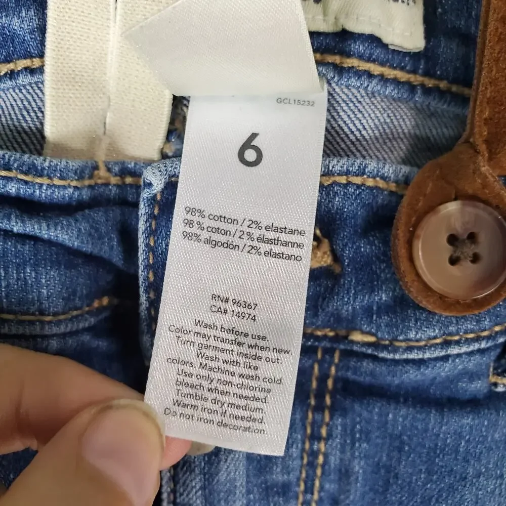 Oshkosh G'Bosh Gold Sparkle Suspender Jeans Size 6